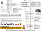 Henson s Flying Machines Focke Wulf 190a 20 Inch  free Flight  Balsa Kit