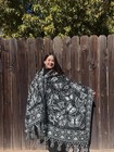 Mexican Embroidered Shawl  Virgin Mary Embroidered Shawl 