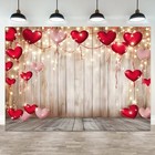 Valentine s Day Backdrop Pink Red Love Heart Photography 6x4ft Color 4