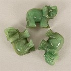 Green Jade Elephant Figurine Natural Stone Handcraft Decorative Sculpture New Us
