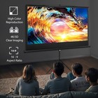 84 Inch Pull Up Projector Screen With Stand Outdoor Indoor 16 9 4k Hd For Movies