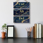 3 Pcs Blue   Gold Wall Decor Motivational Office   Bathroom Decor With Saying   