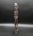 Statue Asmat Hand Carved Wood Man Hornbill Instrument Popua New Guinea Antique