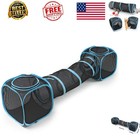 Cat Tunnel Playpen 2 Cubes Fabric Indoor Outdoor Portable Pet Tent