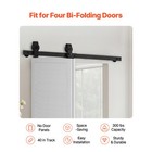 Bi-folding Sliding Barn Door Hardware Track Kit 40  For Two 18  Doors