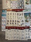 Vintage Christmas Stickers Rub-ons Scrapbooking Craft Lot 100  Sheets Nos