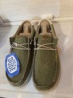 Heydude Men s Wally Coastline Jute Green  Canvas Slip-on Casual Shoes Size 10