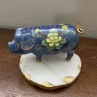 Vintage Chinese Cloisonn   Enamel Pig