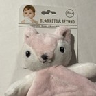 Blankets   Beyond Pink White Plush Fox Security Blanket Lovey New Rare