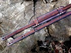 Wide Brown Burnt Worn Leather Guitar Strap Custom Acoustic Electric Vintage Retr