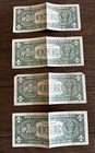 Lot Of 4  One Dollar Rare 1957 Series A Blue Seal Silver Certificate