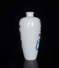 Old Blue And White Chinese Porcelain Vase Kangxi Marked St353