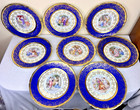 Vintage Czech Bohemia China 24k Gold 8 Dinner Plates Victoria Muse Trio 10 75 