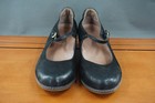 Dansko Shoes Womens Size 11 Black Leather Mary Jane Wedge Comfort Work Dress