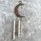 Crescent Moon Hanging Wind Chime Celestial Whimsigoth Witchcore Garden Decor