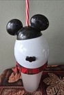 Disney Parks Christmas Holiday Mickey Snowman Light Up Tumbler Cup With Straw