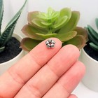 Round Silver Flower Spacer Charm Beads  7 5x7 5mm - Us Seller