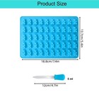 2 Piece Gummy Bear Silicone Molds  Non-stick Chocolate Candy Mold With 2 Drop   