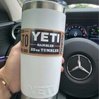 Yeti Rambler 20 Oz Tumbler With Magslider Lid  Black  Stainless Steel Vacuum