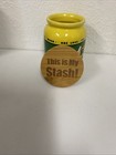 Green yellow Stash Jar