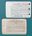 Vintage Train Passes  1927 - 1929 Illinois Central System - Railroad