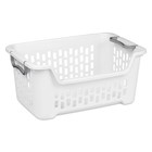 Sterilite Stacking Laundry Basket  2 Bushel Hamper With Handles  White  18 Pack