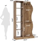 70 87  Modern Freestanding Wall Room Divider With Coat Hooks   Storage Shelves