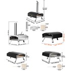12 13 16  Outdoor Pizza Oven Portable Wood Pellet gas Pizza Oven Foldable Legs