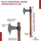 Hand Forged Viking Medieval Battle Axe   Fully Functional Terror Axe   Sheath