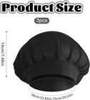 3 Pcs Chef Hats Hair Nets Adjustable Mesh Kitchen Cooking Beanie Caps Black