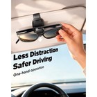 Chfeila Car Visor Sunglasses Holder  2 Pack  360   Magnetic Clip  Leather  Black