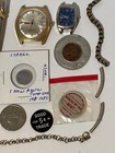 Vintage Junk Drawer Lot Watches Colibri Lighter Coins Tokens Jewelry More   43