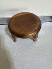 Vtg Solid Wood Miniature Tripod Stool French Milking Stool Plan Stool Riser