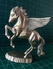 Vintage Solid Brass Pegasus Flying Horse 6 5 h 2 Lb Heavy Greek Mythology Statue