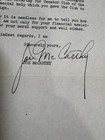 Senator Joe Mccarthy Senate Letterhead 1952 Authentic Black Autograph Rare