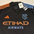 2024-25 Adidas Men   s New York City Fc Black Away Soccer Jersey Large Nycfc Sz L