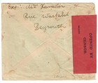 Lebanon Old Cover Sent To Jerusalem  Palestine Censor Label 1940 Red Overprint