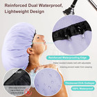 2 Pcs 16 5 jumbo Adjustable Terry Cloth Lined Shower Caps For Long Hair   Braids