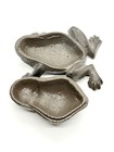 Cast Iron Frog Match Stick Holder Safe Trinket Box Rustic Figurine Paperweight