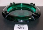 Emerald Green Ashtray Round Vintage 4 Slot 6 5   