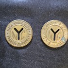 New York City Transit Authority Nyc One Fare Transit Tokens Lot Of 2 1953 - 1970