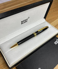 Montblanc Meisterst  ck 164 Classique Black Gold Ballpoint Pen     New In Box