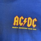 Ac dc Who Made Who 1986 Tour Shirt Authentic Xl Original 80s Retro Blue Band Tee