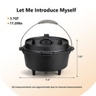 Cast Iron Camp Pot With Skillet Lid And 3 Legs For Rv Trips And Car Camping Meal