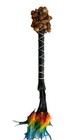 Aztec Rattle 13    Long Plus 10    Leather Feather Accents Ayoyotes Danza   Music