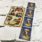 Vintage Christmas Scrapbooking Stickers Holiday Lot Of 5 Sheets Santa Claus