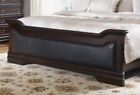 New Traditional Dark Cherry Brown 5pcs Bedroom Set W  Queen King Panel Bed Ia7i