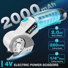 Shall 4v Cordless Electric Scissors for Fabric  Leather  Carpet  Cardboard