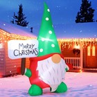 Goosh 6 Ft Christmas Inflatables Outdoor Gnome Decorations  Xmas Blow Green