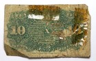 10c Ten Cents Fractional Currency - Fourth Issue - Heavily Worn